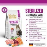 Nutri Feline Nutri Sterilised /Kısırlaştırılmış Tahılsız Somonlu Kedi Maması 10 Kg