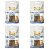 Nutri Feline Tavuk & Balık Etli Sandviç Tahılsız Nutri Feline 50 gr 4 Adet Kedi Ödülü