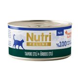 Nutri Feline Tavuk Eti ve Ördekli Tahılsız 70 gr Kedi Konservesi