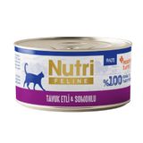 Nutri Feline Tavuk Eti ve Somonlu Tahılsız 70 gr Kedi Konservesi