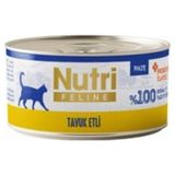 Nutri Feline Tavuklu Probiyotikli Yetişkin 70 gr Kedi Konservesi