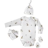 Nutria Yenidoğan Bebek Seti - Bebek Pijama - 0 - 3 Ay - Beyaz