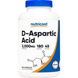 Nutricost D-Aspartic Acid (Daa) Capsules 3000 mg Per Serving (180 Capsules) - Non-Gmo - Aromasız