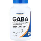 Nutricost, Ga.ba With Vitamin B6,500MG, 240 Kapsül - Aromasız