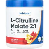 Nutricost L-Citrulline Malate Nitric Oxide Muscle Recovery 2:1 Fruit Punch 300 G - Aromasız