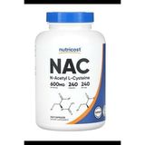Nutricost N-Acetyl L-Cysteine (N.A.C) 600mg, 240 Vegetarian Capsules.TR YETKİLİ SATICISI.3746 (Renksiz)