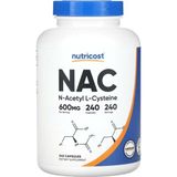 Nutricost N-Acetyl L-Cysteine (Nac) 600mg 240 Vegetarian Capsules