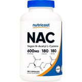 Nutricost N-Acetyl L-Cysteine Nac Antioxidants 600MG 180 Caps - Aromasız