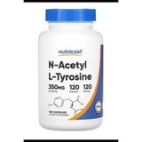 Nutricost N-Acetyl L-Tyrosine (NALT) 350mg, 120 Capsules. TR YETKİLİ SATICISI.3830 (Renksiz)