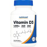 Nutricost Vitamin D3 1000 Iu Softgels 240 Softgels - Non-Gmo & Gluten Free