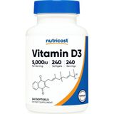 Nutricost Vitamin D3 5,000 Iu (125MCG), 240 Softgels.abd Menşei - Aromasız