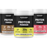 NUTRIPHARMA Protein Tozu 3’lü Set | 20 g Protein & 27 Vitamin-Mineral | 48 servis