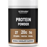 Nutripharma Protein Tozu – Double Chocolate | 20 G Protein, 27 Vitamin & Mineral | 464 G, 16 Servis - Double Çikolata