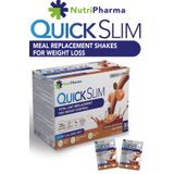 NUTRIPHARMA Quick Slim Öğün Yerine Geçen Shake - 30 Saşe Öğün Tozu - Karamel Latte Aromalı - Protein Shakes