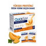 NUTRIPHARMA Quick Slim Öğün Yerine Geçen Shake - 30 Saşe Öğün Tozu - Kavun Aromalı - Protein Shake