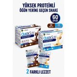 NUTRIPHARMA Quick Slim Yüksek Proteinli Öğün Tozu, 60 Öğün Shake (ÇİKOLATALI, MUZLU 2 KUTU,60 SAŞE)