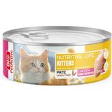Nutrıtıve Lıfe Yavru Kedi Tavuk Kıyılmış Şekersiz Tahılsız Yaş Mama 80 gr ( 6 Al 5 Öde)