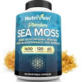 Nutrivein Sea Moss Bladderwrack Burdock Prebiotic Immune Digestive Thyroidskin Keto Detox Gut Joint - 120 KAPSÜL