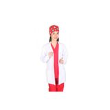 nutrix Beyaz Tunik Boy, Kadın Kalıp, Slim Fit,Uzun Kol, Klasik Yaka, Doktor Önlüğü