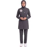 Nutrix Uniforma Nutrix Üniforma Tesettür Füme Takım Soft Likralı Hemşire ve Doktor Forması Takımı Hastane Üniforması - 42