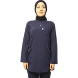 Nutrix Uniforma Nutrix Üniforma Tesettür Lacivert Tek Üst Soft Likralı Hemşire ve Doktor Forması Tunik Hastane Üniforması - 34