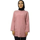 Nutrix Uniforma Nutrix Üniforma Tesettür Pudra Tek Üst Soft Likralı Hemşire ve Doktor Forması Tunik Hastane Üniforması - 42