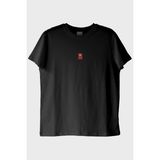 Nuugg Kırmızı El Atarisi Desenli Nakış Siyah T-Shirt - XL