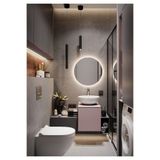 NUUN DEKOR 50cm Günışığı Ledli Yuvarlak Banyo Aynası Dekoratif Duvar Aynası Prizli