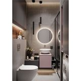 Nuun Dekor 50cm Günışığı Ledli Yuvarlak Banyo Aynası Dekoratif Duvar Aynası - Trafolu Ahşap