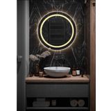 Nuun Dekor 60Cm Günışığı Ledli Ayna, Kumlamalı Banyo Lavabo Ofis Makyaj Kuaför Aynası - Trafolu