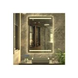 Nuun Dekor 70x50 Günışığı Ledli Kumlamalı Banyo Lavabo Ofis Makyaj Kuaför Aynası Prizli