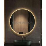 Nuun Dekor 80Cm Günışığı Ledli Ayna, Banyo Aynası / Dekoratif Duvar Aynası / Ledli Yuvarlak Ayna - Trafolu