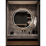 Nuun Dekor 90 Cm Gün Işığı Ledli Ayna, Kumlamalı Banyo Lavabo Ofis Makyaj Kuaför Aynası