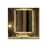 Nuun Dekor 90x70cm Günışığı Ledli Banyo Lavabo Ofis Makyaj Kuaför Aynası - Trafolu