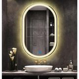 Nuun Dekor Dokunmatik Ledli Oval Banyo Aynası (Dimmer Özellikli) - 100x70 - Beyaz