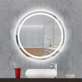 Nuun Dekor Dokunmatik Ledli Yuvarlak Banyo Aynası (Dimmer Özellikli) - Beyaz Ledli - 70cm