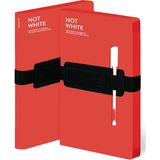 Nuuna A5 Not White Premium Kağıt Çizgisiz Defter Kırmızı 176 Sayfa