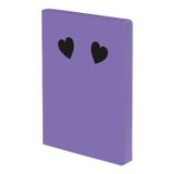 nuuna Not Defteri A5+ | Graphic L - Give Me Your Heart | 3,5 mm Nokta Izgara | 256 Numaralı Sayfa | 120 g Premium Kağıt | Deri Lila | Almanya'da sürdürülebilir şekilde üretilmiştir