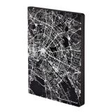 nuuna Not Defteri A5+ | Nightflight L Light – Berlin Gümüş | Noktalı | 3,5 mm Nokta Bölmeli | 176 Numaralı Sayfa | 120 g Premium Kağıt | Deri Siyah | Sürdürülebilir Üretim