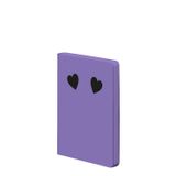Nuuna Not Defteri A6 | Graphic S - Give Me Your Heart | 2,5 mm Nokta Izgarası | 176 Numaralı Sayfa | 120 g Premium Kağıt | Deri Lila | Almanya'da Sürdürülebilir Üretim