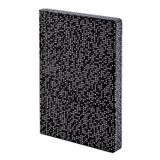 Nuuna tasarım Not Defteri Graphic L – "Analog" – Smooth Bonded deri, Softcover, Farbschnitt, Punktraster, 256 sayfa Premium kağıt, DIN A5, siyah