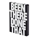 Nuuna tasarım Not Defteri Graphic L " – " been there – Smooth Bonded deri, Softcover, Farbschnitt, Punktraster, 256 sayfa Premium kağıt, DIN A5, siyah