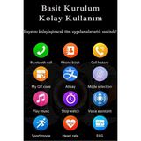 Nuveden Ieg Gümüş Kasa ve Siyah Silikon Kordonlu, Gps ve Nabız Sensörü Özellikli Akıllı Saat Glyaln - Renkli - Standart - 1