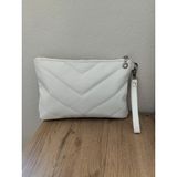 Nuveden Kadın Kapitone Desenli Portföy & Clutch Çanta - 001-Beyaz