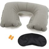 Nuveden Üçlü Seyahat Seti Şişme Yastık Göz Bandı Kulak Tıkacı (4887) NVDN-GOITLT34 - 10 cm - Renkli