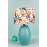 Nuvetta Handmade Dekoratif Seramik Abajur – Modern Mavi Tasarım, 50 cm Yükseklik, E27 Uyumlu Tek Başlıklı Aydınlatma, A Enerji Sınıfı Kullanım, Dayanıklı Seramik Gövde, Salon ve Yatak Odası İçin Şık M
