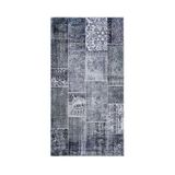 Nuvomon Patchwork Kadife Gri 80x150 cm Halı