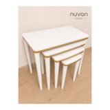 Nuvon Home Luna 4Lü Lüx Ahşap Zigon Sehpa