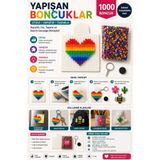 NUVVA Isı Ile Ütü ile Yapışan Renkli Boncuk Pixel Tasarım Seti 1000 Adet 5mm Midi Boncuk