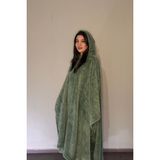 Nuvy - Aeria Hoodie Giyilebilir Battaniye Rahat Kalıp Tek Beden - Yeşil - 165 x 137 cm
